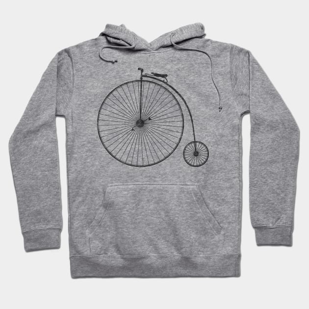 Penny Farthing High Wheel Bicycle Hoodie by TheWanderingFools